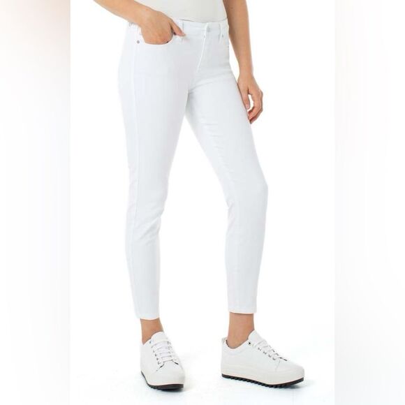Liverpool NWT Abby ankle skinny jeans in bright white size 25 - Picture 2 of 5
